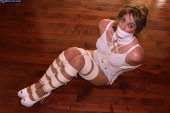 rope and more rope! Transvestites bound, gagged, hogtied and left. Tie me up and leave me trannie bondage