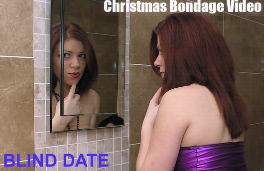 Christmas Bondage Video Bimbo busty dirty bound and gagged by a pervert on a blind date appointment for bondage