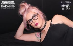 trussedup.com - Chanel full leather harness body bondage her massive tits strapped up thumbnail