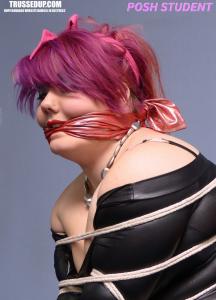 trussedup.com - Hot goth student brutally tied up struggling in 200 meters of tight rope thumbnail