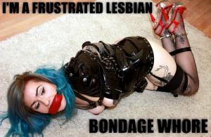 trussedup.com - Adaly strapped up by butch dominant dyke lesbian goth bondage thumbnail