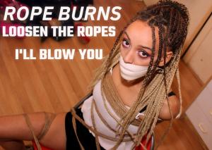 trussedup.com - Hustlers ordeal escort call girl tied to a chair extreme hemp rope ebony bondage thumbnail