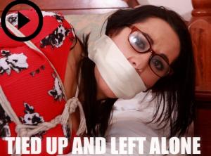 trussedup.com - Mitzi medical student tied up and left microfoam gagged rope bondage thumbnail